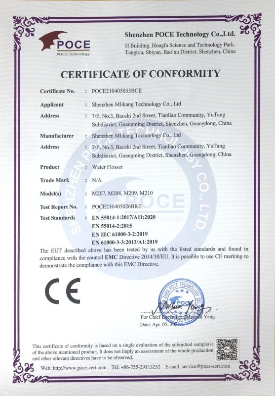 CE - Shenzhen Mlikang Technology Co., Ltd.