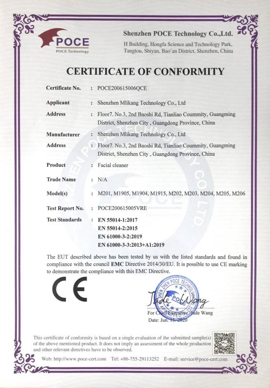 CE - Shenzhen Mlikang Technology Co., Ltd.