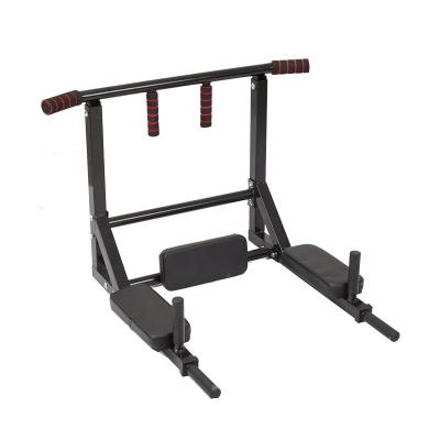 China Hot Selling Adjustable Horizontal Bar Trainer Gym Dip Station Dip Rack Pull Push Up Parallel Bar With Pad for sale