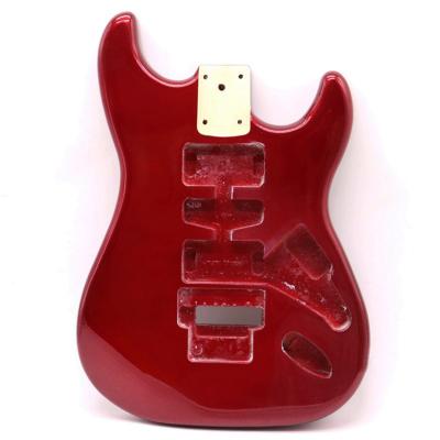 China Custom Metallic GUITAR Red Alder Ash Finished Guitar Body Barrel SSS ST Guitar Body For Beginner Electric Guitar Kits for sale