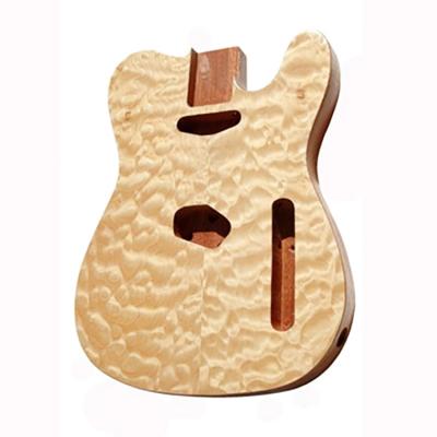 China Wholesale Quilted Unfinished Guitar Maple Guitar Body Basswood TL Guitar Body With Binding for sale