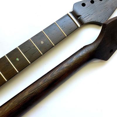 China GUITAR 22 Fret Wenge Electric Guitar Neck Replacement 9.5 Inch Radius Wenge Start St Guitar Wood Neck For Sale for sale