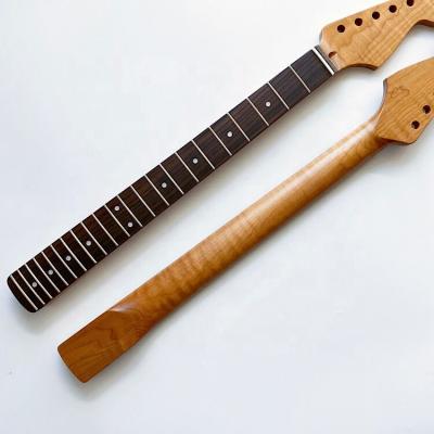 China GUITAR Custom 22 Frets Electric Guitar Neck Start St Roasted Flame Maple Guitar Necks For Sale for sale