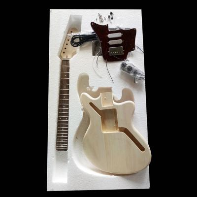 China Wholesale DIY Bass Guitar Kits Electric Basswood Body 6 Strings from China Electric Guitar Supplier for sale