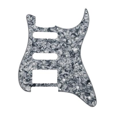 China 11 Holes Pickguard HSH 4Ply Pearl Gray St Guitar Plates Single Guard Strat Guitar Pickguard For Electric Guitar Parts for sale