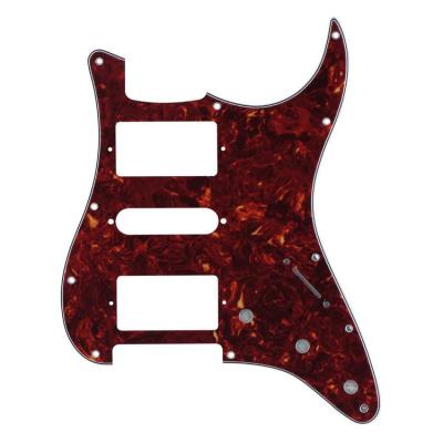 China 11 Holes Red Turtle Pickguard 4Ply St Guitar Plate HSH Strat Guitar Pickguard For Stratcaster Electric Guitar Parts for sale