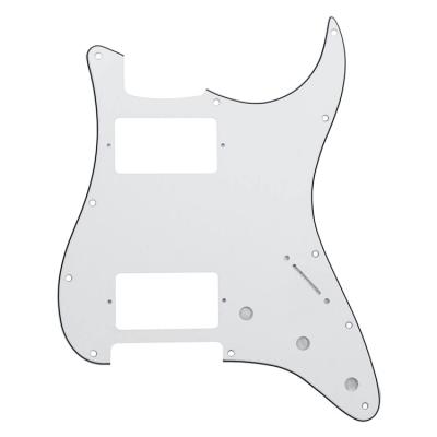 China 11 Holes Pickguard 3 PLY HH Humbucker Scratch Plate WHITE Guitar Pickguard For ST Turn On ST Guitar Accessories for sale