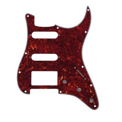 China 11 Holes Pickguard Scale 4Ply HSS Wholesale Starter Electric Guitar Pickguard With Humbucker Pickup Hole For St Guitar Parts Starter for sale