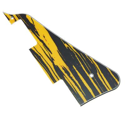 China Custom Tiger Scratch Plate LP LP Pickguard US Standard Yellow Black Electric Guitar Guards Guitar Pickguard Made in China for sale