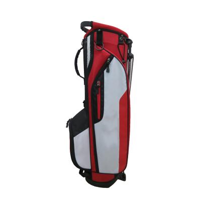 China 4 Durable Top Dividers Custom Logo Lite Red And White Half Of Polyester Set Golf Bag for sale