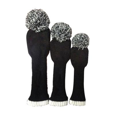 China High Quality Durable Custom Golf Sock Knitted Head Cover Wholesale Knitted Golf Head Cover for sale