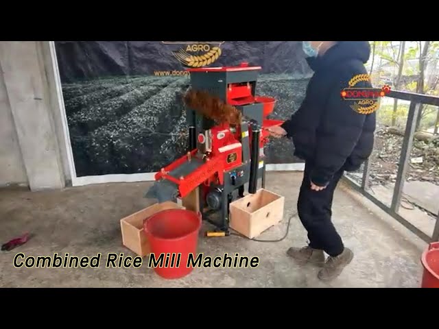 Vibratory Screen Combined Rice Mill Machine 220kg/H Double Layer