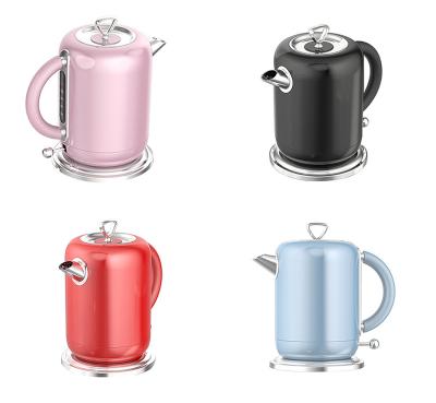 China Retro 360 Degree Rotation Base Vasion OEM Electric Kettle,Pink Electric Tea Kettle,Stainless Steel Electric Water Kettle for sale