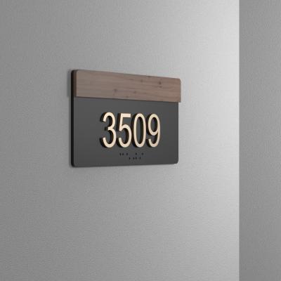 China Modern Custom Acrylic Door Sign Acrylic Ezd Number Voucher Plate Acrylic Door Plate With Braille for sale