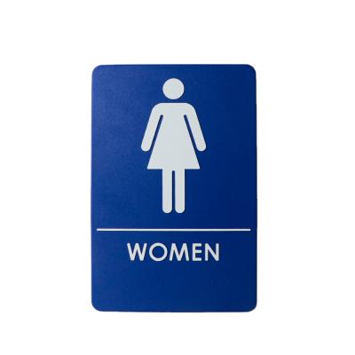 China Durable Hot Selling Plastic Long Ezd Door Plate Restroom Sign Toilet Sign ADA Signs for sale