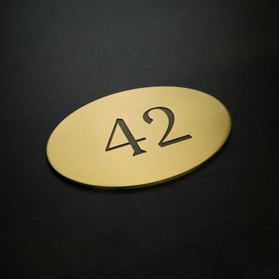 China Ezd Numbers and Alphabets Company Door Signage Metal Modern Brass Custom Numbers for Hotel Sign Guesthouse Letters for sale