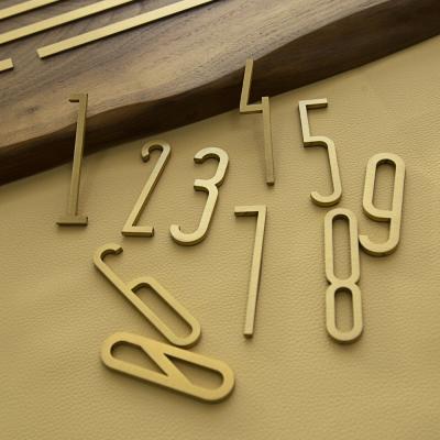 China Modern Professional Custom Brass Gold Letters House Number Ezd Sign Brass Letters Metal for sale