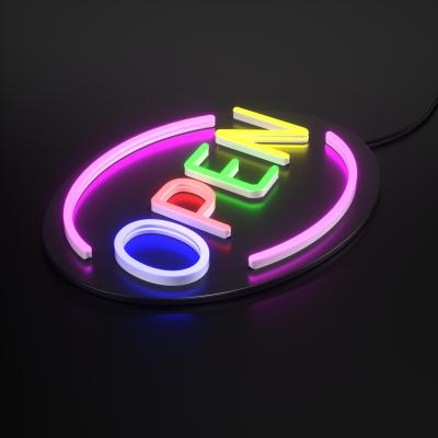 China EZD Single Bar Neon Sign Open Store Front Open Closed Sign Store for sale