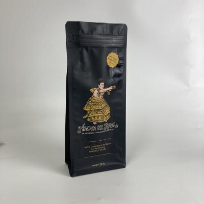 China 250g 500g 1kg Flat Bottom Moisture Proof Custom Printed Pouches For Coffee Food Grade Coffee Bags for sale