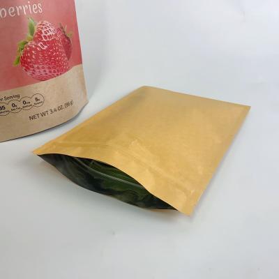 China Wholesale Cheap Matte Zipper Kraft Paper Bags Manufacturer Factory Supplier White Yellow Colorful Moisture Proof Wholesale for sale