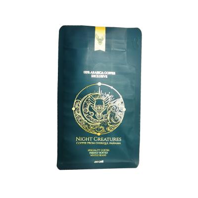 China Disposable Matte Finished Digital Printing Food Grade 250g Clear Plastic Coffee Stand Up Zipper Bag With Valve for sale