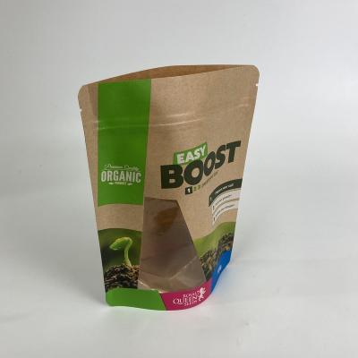 China Disposable Custom Printed Resealable Stand Up Zipper Bags For Seed With Window for sale