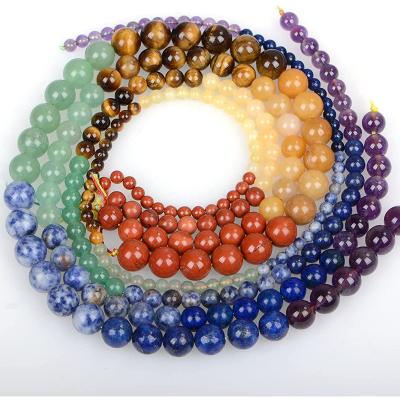 China Jewelry Making Fashion Jewelry Making Necklace Bracelet Beads Natural Matte Frosted Gemstone Semi Precious Round Beads for sale