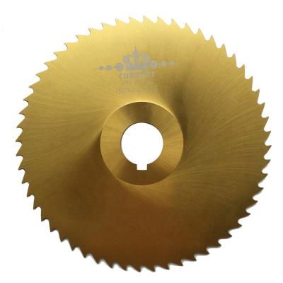 China High Speed ​​Steel 6542 M2 Titanium Plated Saw Blade Milling Cutter , Burr Free Metal Cutting Circular Saw Blade for sale