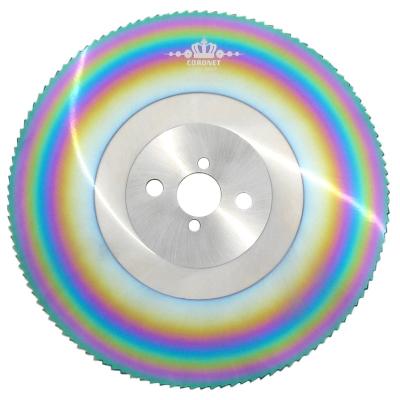 China Rainbow coating karnash hss dmo5 metal stainless steel cutting circular saw blade 32MM (hole) for sale