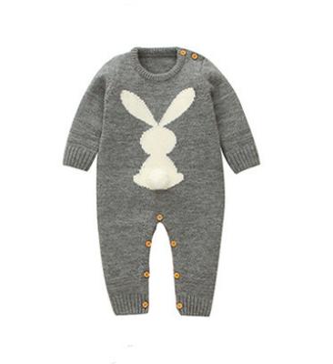 China Christmas Gifts Acrylic Baby Knitting Bunny Knitted Baby Sweaters Knitting Bunny Overalls Baby Rompers for sale