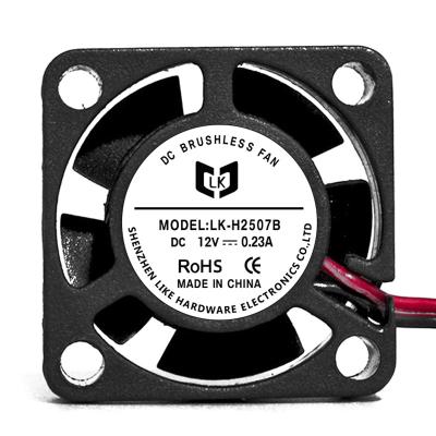 China DC 12V 5V Socket Static Pressure Heat Sink Gpu Fan 2507 High Rpm Cfm for sale