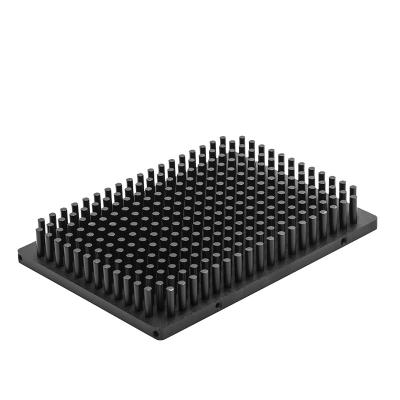 China Driver IC Heat Sink 20W Length Width 140*100mm And Size 30mm Black Anodic Oxidation Rectangle Led Lightweight Aluminum Pin Fin Heatsink Fin Pins for sale