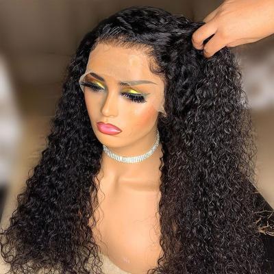 China Mongolian cheap transparent lace wig hd 13x6 water wave curly hair frontal deep wave pre plucked body lace front wigs with lowest price for sale