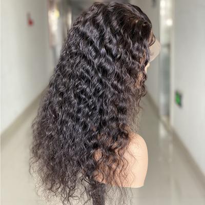 China Water Wave Lace Front Wigs Human Hair Brazilian Water Wave Lace Front Wigs Wet And Wavy Deep Curl Wigs For Black Women for sale