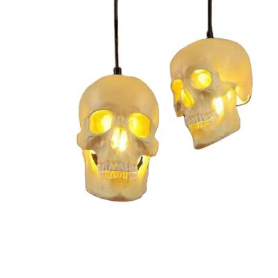 China Direct sales creative simple senior skull factory personality Halloween restaurant bedroom bar table cafe clothing store chandelier for sale