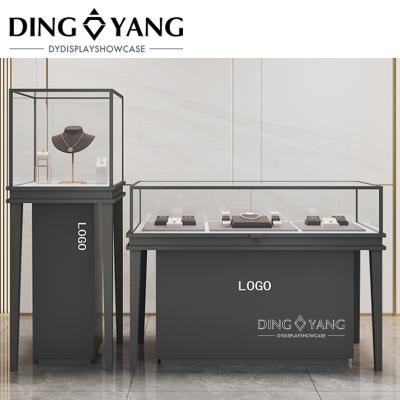 China Fashion Beautiful Appearance Firm Structure Jewelry Display Store Counter With Low Power Consumption Lights Systems for sale