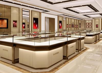 China Stabile Struktur Showroom Display Cases Einfach zu installieren Für Schmuck Einzelhandel zu verkaufen