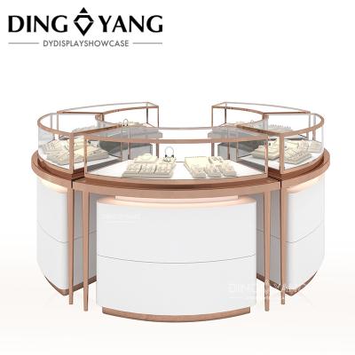 China Fashion Metal Framed Display Jewelry Case With Exquisite Appearance, Stainless Steel Jewelry Showcases Manufacturer for sale