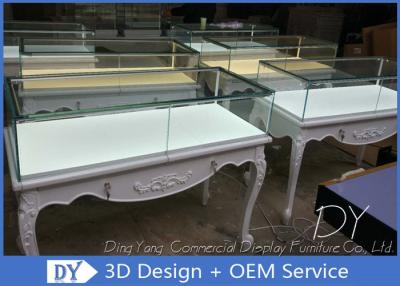 China 3D Design Wood Glass Jewelry Display Showcase With Lock Size 1200X550X950MM for sale