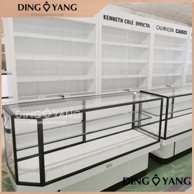 China Dauerhafte Schmuckvitrine / Weißholzglasschmuckvitrine zu verkaufen