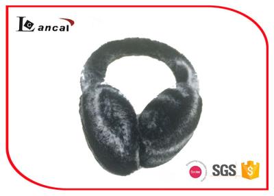 China Soft Bicolor Winter Ear Muffs Faux Fur Plastic Band For Ladies for sale