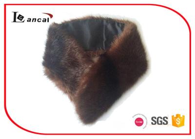 China Adults Brown Faux Fur Scarf Modacrylic With SGS / ITS / REACH Compliance for sale