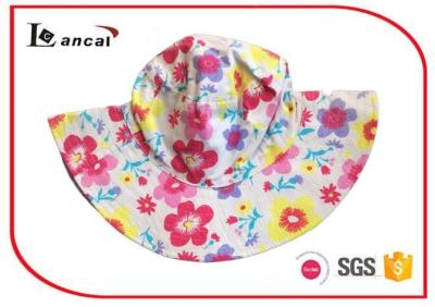 China Cotton Flower  Printed Bucket Hat With Circle Lining  for girls zu verkaufen