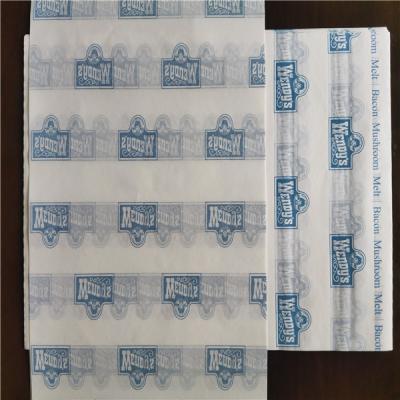 China Best Price Greaseproof Hamburger Greaseproof Paper , PE Coated Food Wrapping Paper For Burger / Samdwich / Sharwama for sale