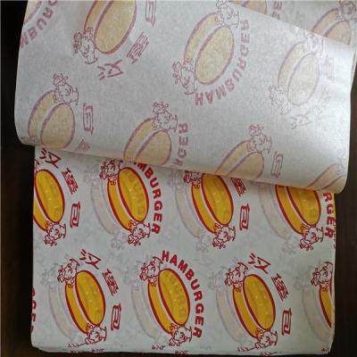 China Greaseproof Butcher Paper , Poly Coated Food Packaging Paper With Printing Logo For Hamburger / Sandwich / Pizza Sharwama for sale