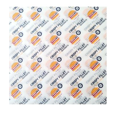 China Food Grade Parchment Paper Burgers Custom Logo Printed Shawarma Sandwich Paper PE Coated Paper for sale