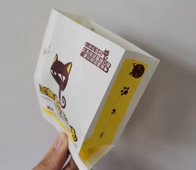 China Flat Bottom Greaseproof Pe Coated Kraft Paper Food Bags Butcher Paper Bags for sale