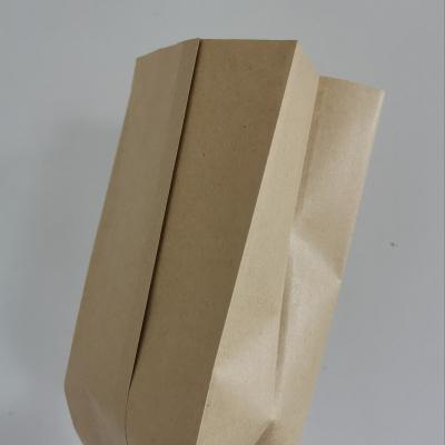 China Good Quality Greaseproof PE Coated Craft Paper Bags, Butcher Paper Bags in Customized Size and Logo for sale