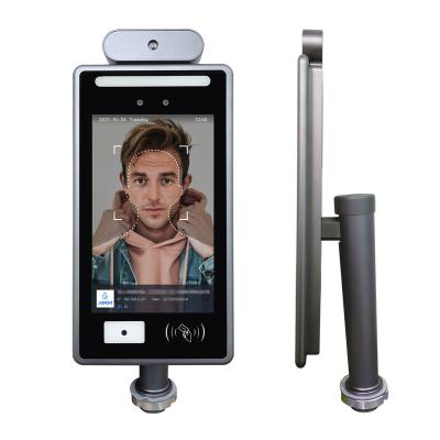 China Motion Detection IP Face Capture Recognition Camera Time Attendance Silence Biometrics Kiosk Body Temperature Facial Measurement for sale