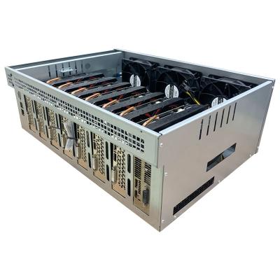 China With Thermal Fan The Strongest Dissipation Mining Rig GPU Case With Super 8 GPU Riserless Motherboard Support RTX 1660 3060 3070 3080 3090 for sale